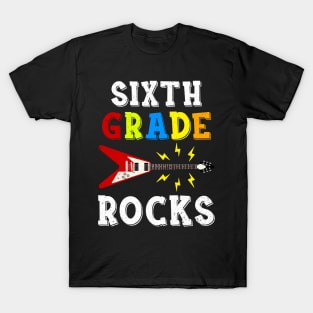 Sixth Grade Rocks Teacher Student Kid Back To School T-Shirt